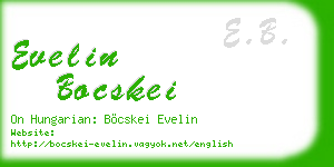 evelin bocskei business card